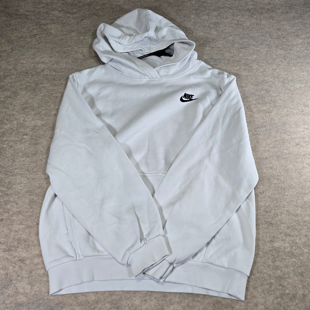 Nike Sportswear Essential Hoodie White Fleece Pullover XL BV4124-100